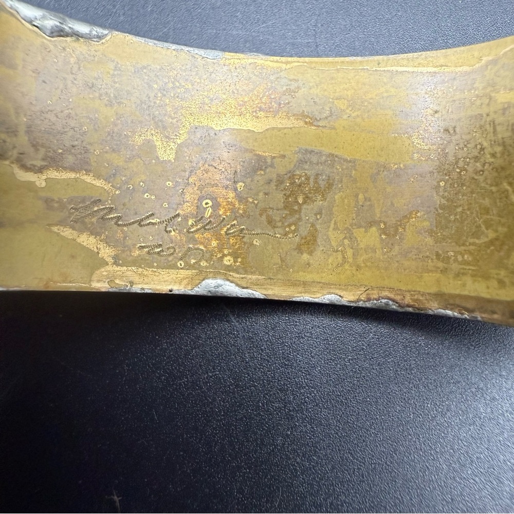 Mikal Winn Brass and Gold Plated Mesh Cuff - Picture 4 of 6